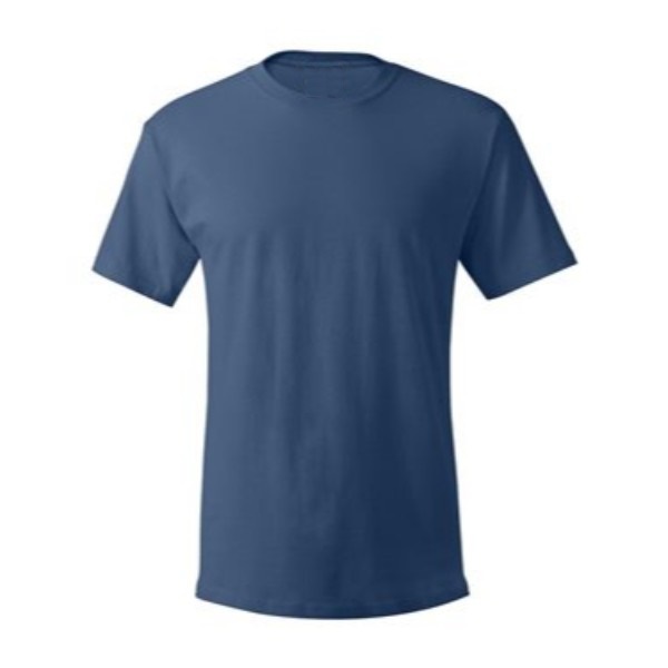 denim blue plain blank t shirt front